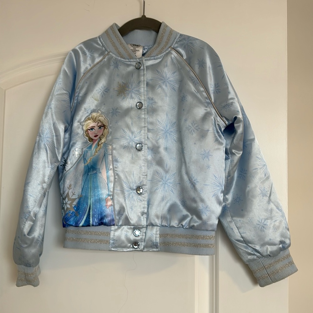 Disney Frozen satin jacket with Elsa on the front